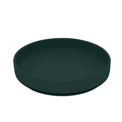 Farfurie, Petite&Mars, Take&Match, Din silicon, Cu ventuza, Fara BPA, 6 luni+, 400 ml, Verde Inchis