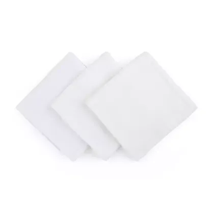 Set 3 scutece, Petite&Mars, Moussy Total White, Din muselina de bambus, Hipoalergenice, 68 x 68 cm, Certificate Oeko Tex Standard 100, Alb
