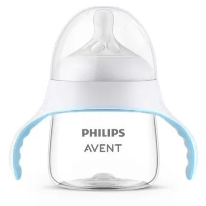 Canuta cu tetina, Philips Avent, Natural Response, 6 luni+, 150 ml, Fara BPA, Anticolici, Alb