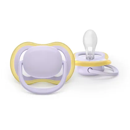 Set 2 suzete bebelusi, Philips Avent, Ultra Air, Ortodontice, Silicon moale, Ventilate, Senzatie naturala, Fara BPA, 0-6 luni, multicolor