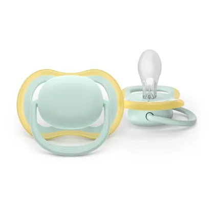 Set 2 suzete bebelusi, Philips Avent, Ultra Air, Ortodontice, Silicon moale, Ventilate, Senzatie naturala, Fara BPA, 0-6 luni, multicolor