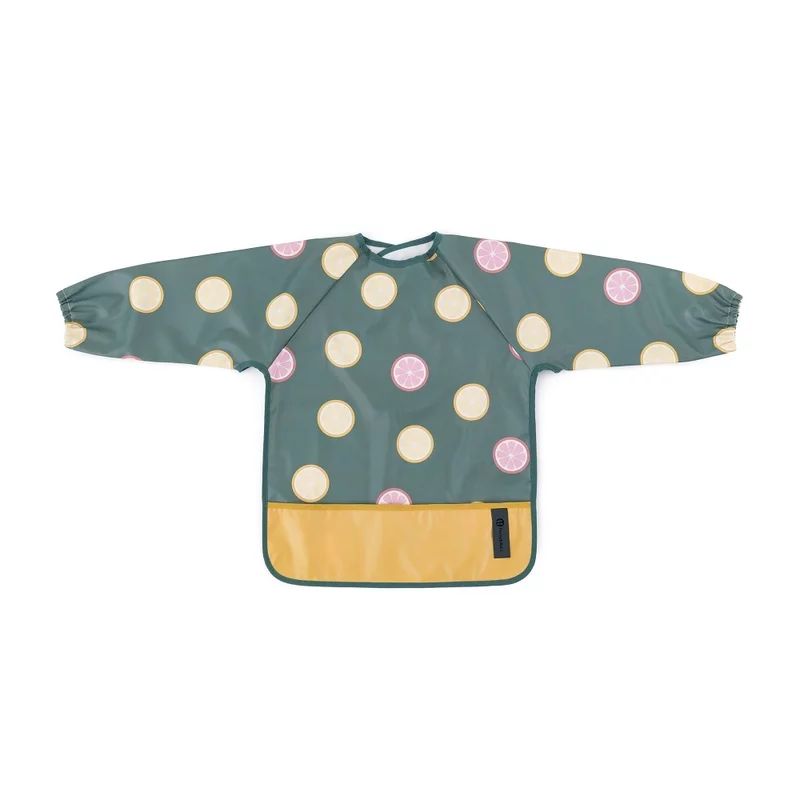 Baveta impermeabila, Petite&Mars, Cu maneci lungi, Usor de curatat, inchidere prin velcro…