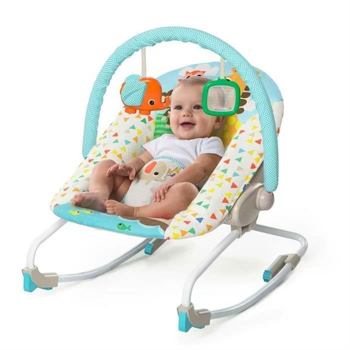 Balansoar, Bright Starts, Seaside Sunshine, Spatar reglabil in 3 pozitii, Bara de jucarii detasabila, Multicolor