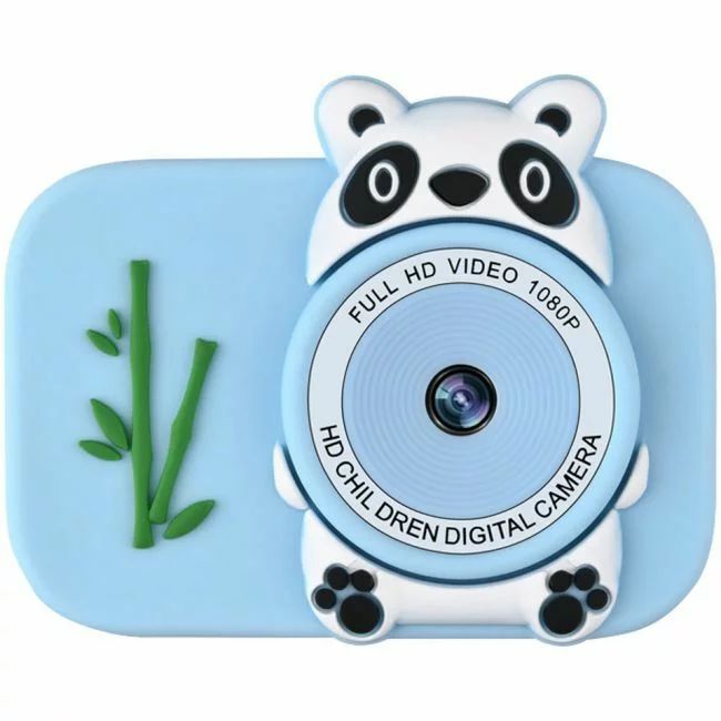 Camera digitala pentru copii, Free2Play, Cu doua camere si husa de protectie, Panda