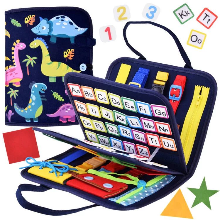 Carticica senzoriala educativa, Din fetru, Tip carte, Cu multiple activitati, Multicolor