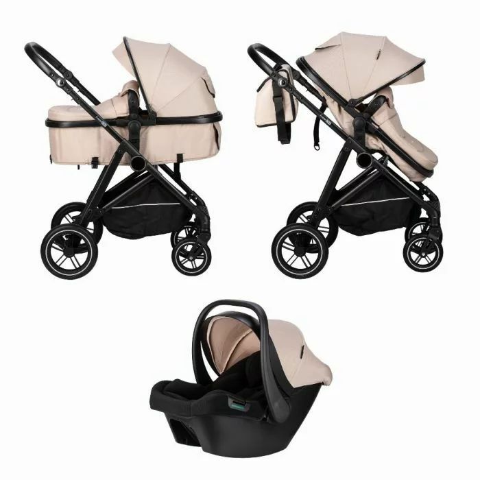 Carucior 3 in 1, FreeON, Neo, Transformabil, Pana la 22 kg, EN1888-2:2018+A1:2022, E8*129R04/01, 0 luni+, Beige