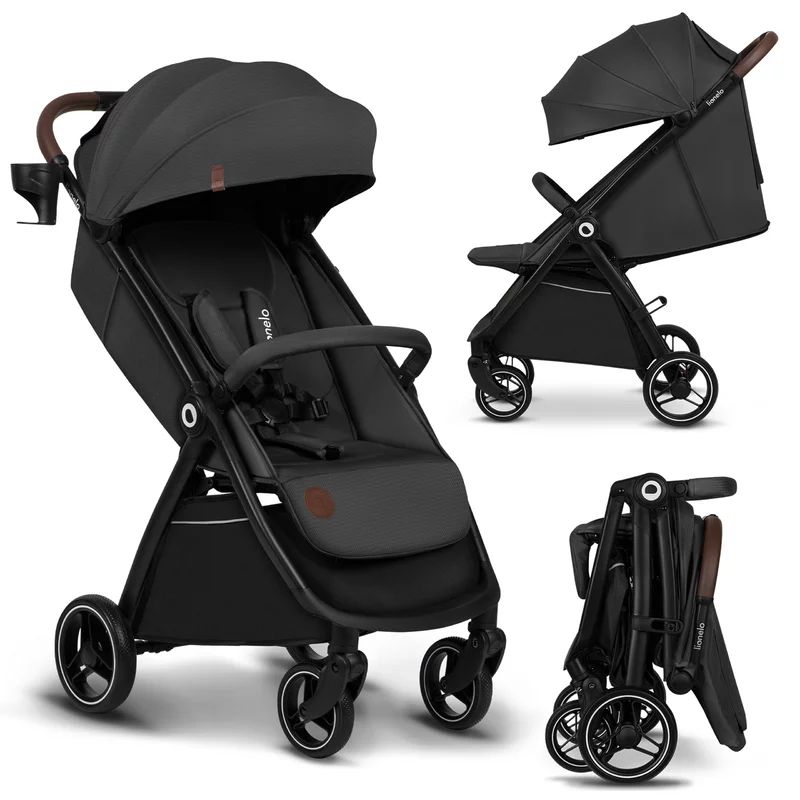 Carucior sport, Lionelo, Ingrid, Capotina impermeabila cu filtru UPF50+, Pana la 22 Kg, Spatar reglabil in 3 pozitii, Include suport pahar si plasa de tantari, Sistem pentru pliere automata, 6 luni+, Gri