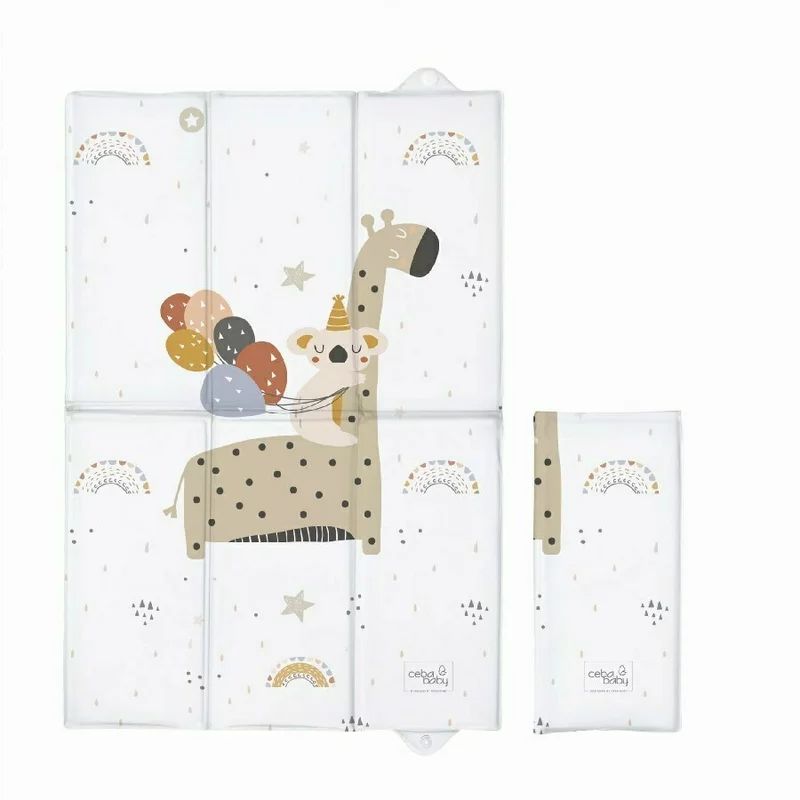 Saltea de infasat, Ceba Baby, Pliabila, 60 x 40 cm, Giraffe