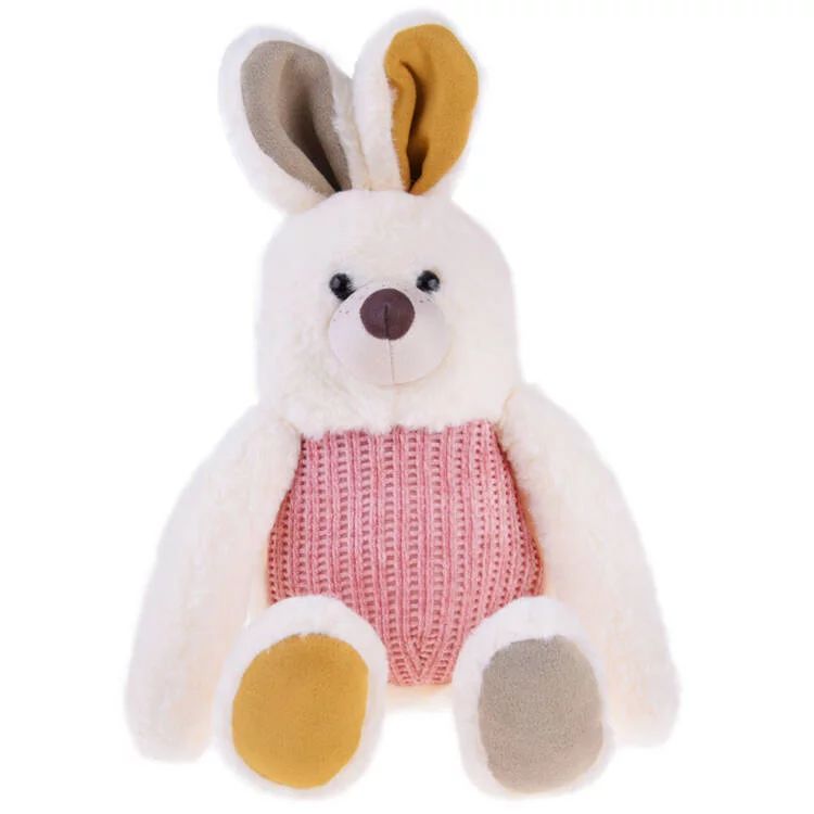 Iepuras de plus adorabil si dragalas Stefan, Mascota de imbratisat, 32 cm