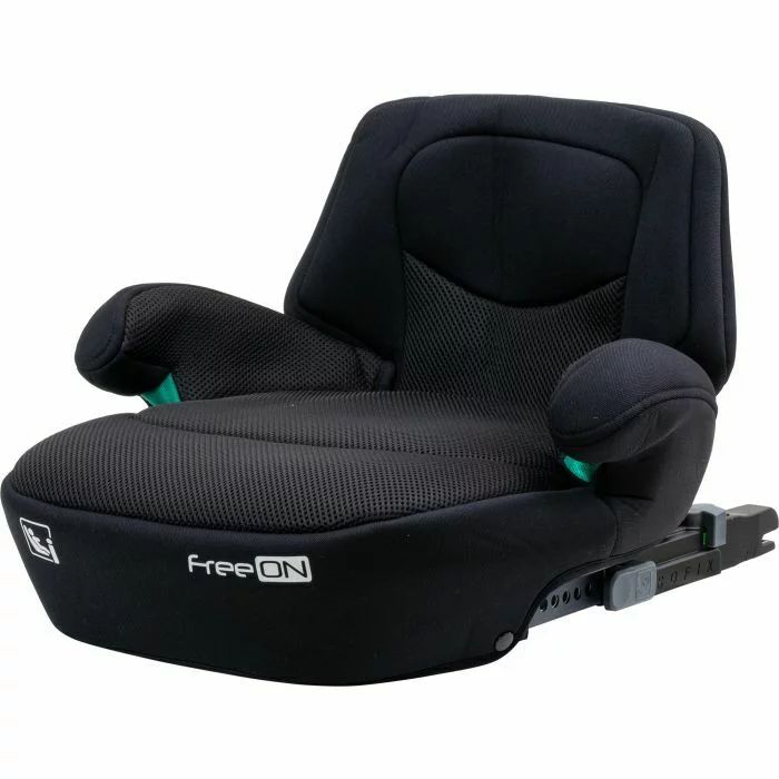 Inaltator auto, FreeOn, Cosmo Plus I-Size, Cu isofix, Cu spatar inaltat si cotiere, 125 si 150 cm, Conform cu standardul european de securitate ECE R129, Black