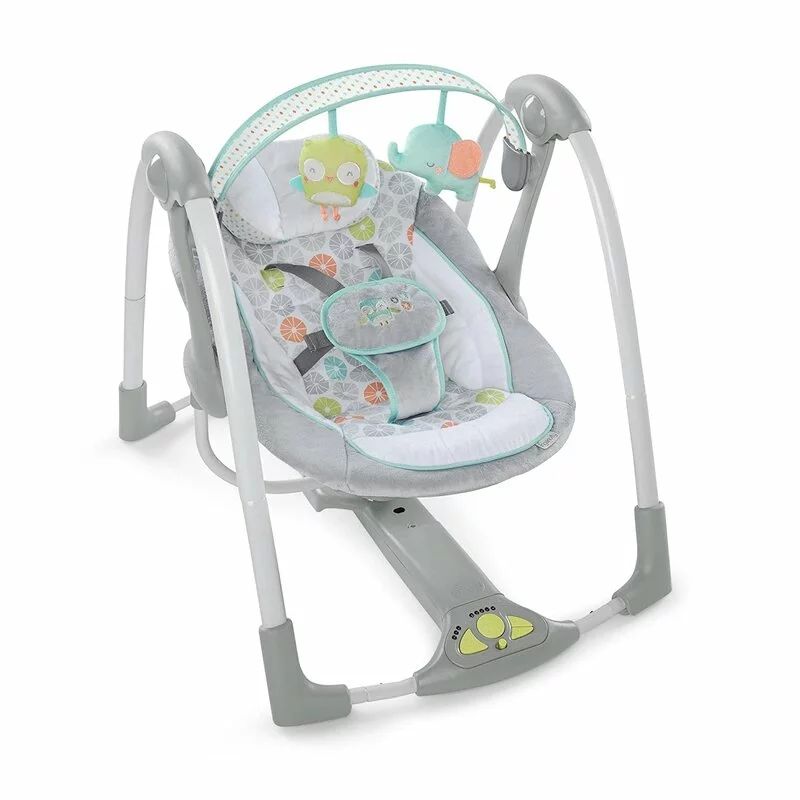 Leagan electric pentru bebelusi, Ingenuity, Swing ’n Go, 5 viteze de leganare, 8 melodii, Sunete…