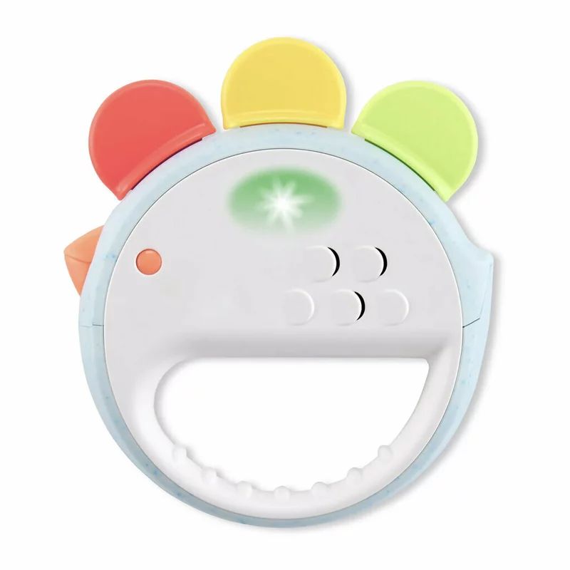Jucarie muzicala, Skip Hop, Feelin\' Clucky, Multifunctionala, Moduri tamburina si pian, Lumini multicolore, Maner usor de prins, 6 luni+, Multicolor