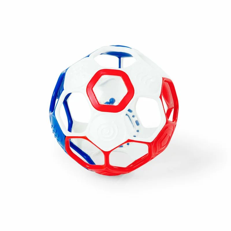 Jucarie zornaitoare, Oball, Pentru bebelusi, Cu orificii, Fara BPA, Multicolor