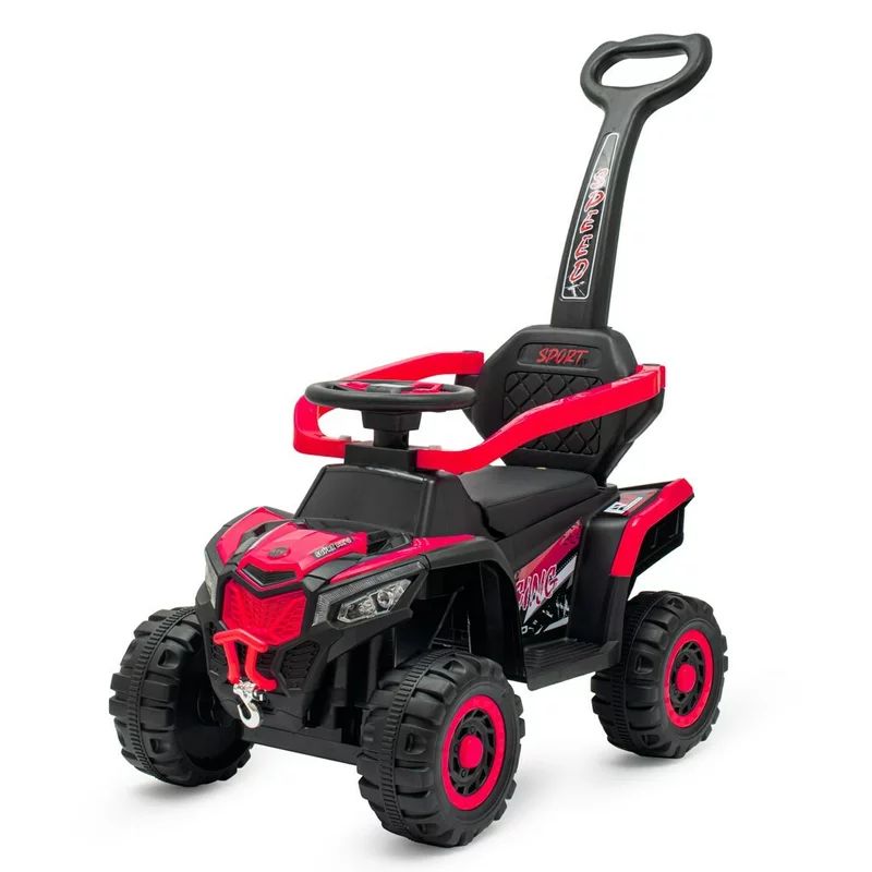 Masinuta electrica, Baby Mix, Ruggy, Cu maner de impins, Red