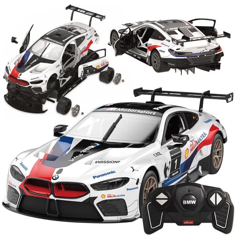 Masinuta Rastar, RC Assembly BMW M8 GTE, 1:18, 8 ani +