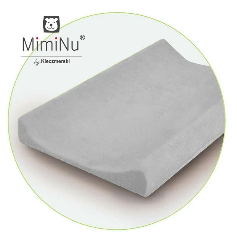 Husa, MimiNu, Universala, Pentru saltea de infasat, Cu elastic, Din Jersey, Material certificat Oeko Tex Standard 100, Gray