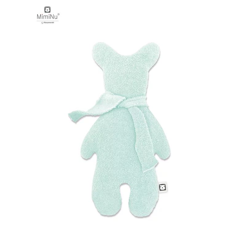 Jucarie textila, MimiNu, Bear Krzys, Pentru bebelusi, Moale, Din thermofrotte, Dimensiune 31 x 17 cm, Material certificat Oeko Tex Standard 100, Cold Mint