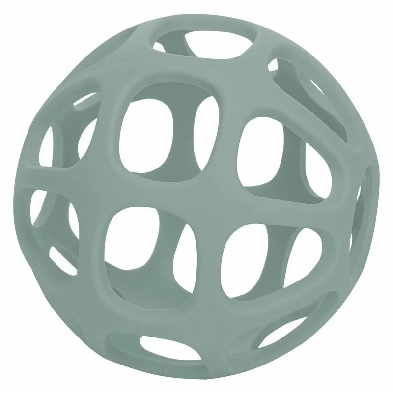 Minge, Free2Play, Pentru dentitie, Moale, Din silicon alimentar, Fara BPA, Dezvolta abilitatile motorii si coordonarea ochi-mana, Usor de curatat, Diametru 11 cm, 0 luni+, Green