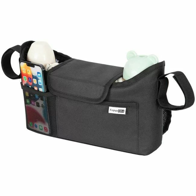 Organizator universal, FreeON, Pentru carucior, Cu multiple compartimente, Black Symphony