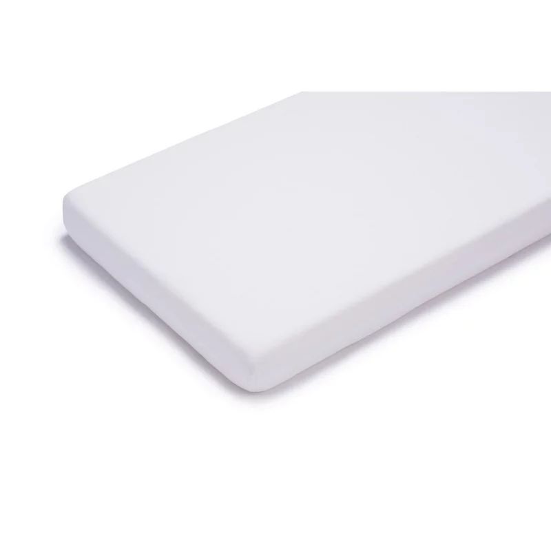 Cearceaf cu elastic, Petite&Mars, Soft Dream, Din Jersey, Lavabil la masina pana la 40 de garde, 120x60 cm, Alb
