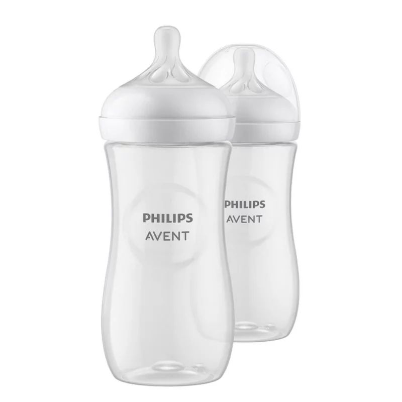 Biberon anticolici, Philips Avent, Natural Response, 330 ml, 3 luni+, 2 bucati, Alb