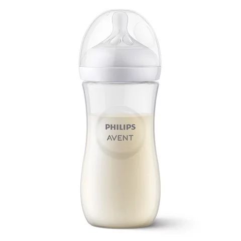 Biberon, Philips Avent, Natural Response, 6 luni+, debit 4 (rapid), 330 ml, Fara BPA, Anticolici, Alb
