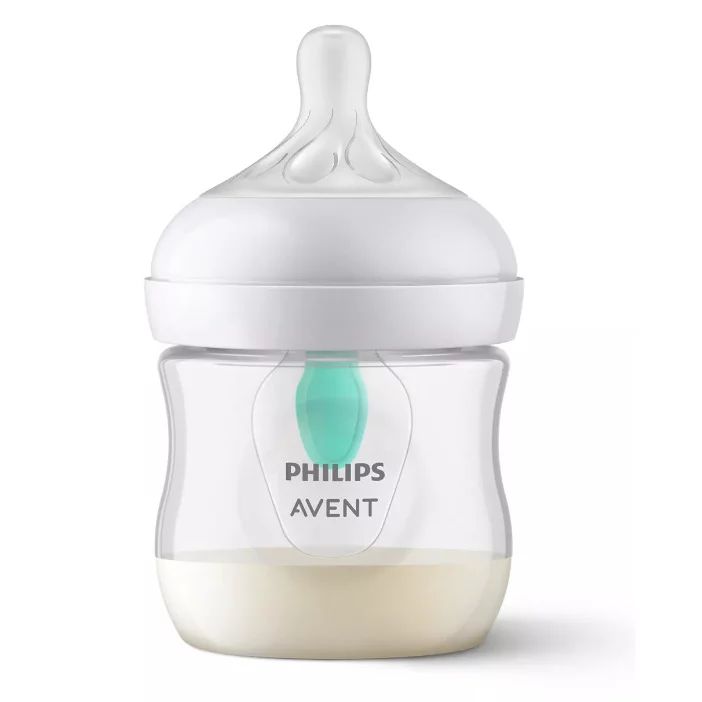 Biberon, Philips Avent, Natural Response, Cu supapa AirFree, 0-3 luni, debit 2 (lent), 125 ml, Fara BPA, Anticolici, Alb