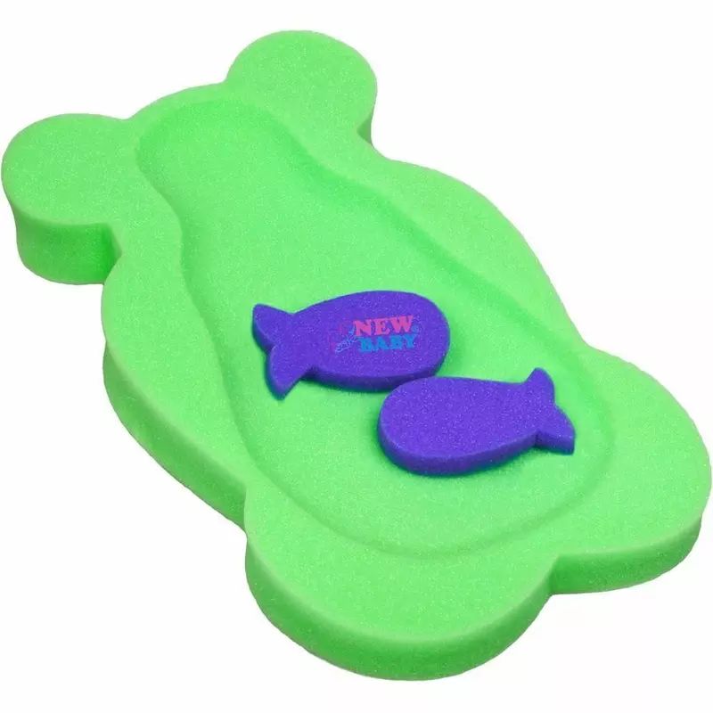 Reductor cadita, New Baby, Din burete, Pentru baie, Lungime 58 cm, Maxi Green