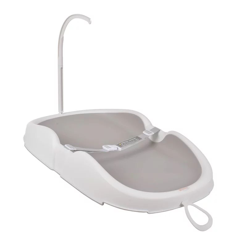 Saltea de infasat, Bebe Stars, Gelo, Cu agatatoare pentru jucarii, Design ergonomic, 70x50x10 cm, Conform cu EN71, 0 luni+, Gri