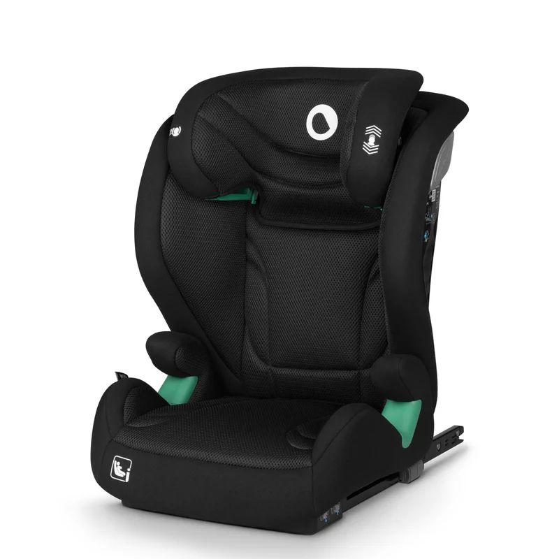 Scaun auto, Lionelo, i-Size Igo, 100- 150 cm, Cu isofix, Protectie laterala, Ajustare spatar in 2 pozitii, Tetiera Tri-Guard reglabila in 11 pozitii, Conform cu standardul european de securitate R129, Negru