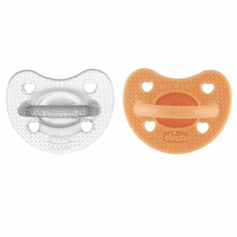 Set 2 suzete bebelusi, Chicco, Physioforma Luxe, Ortodontice, Silicon moale, Fara BPA, 6-16 luni, Gri