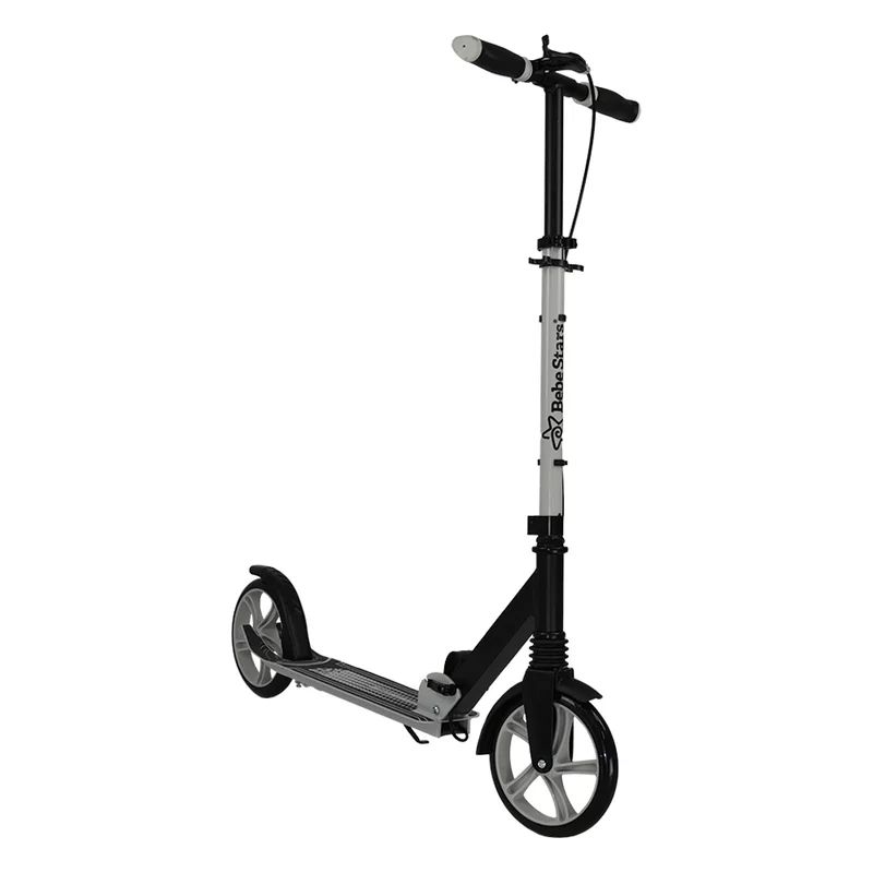 Trotineta, Bebe Stars, Xride, Pentru copii de la 8 ani pana la adulti, Ultrapliabila, Pana la 100 Kg, Conform cu EN14619: 2019, Black