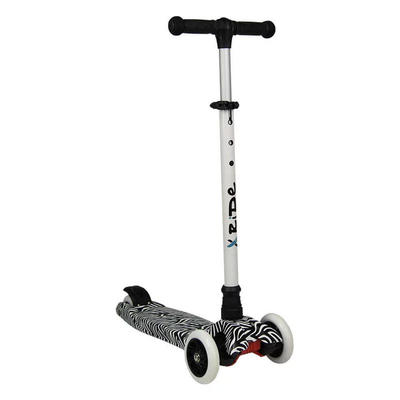 Trotineta copii, Bebe Stars, X-Ride, Pana la 50 Kg, Cu design ergonomic, Cu lumini LED, 3 ani+, Stripes
