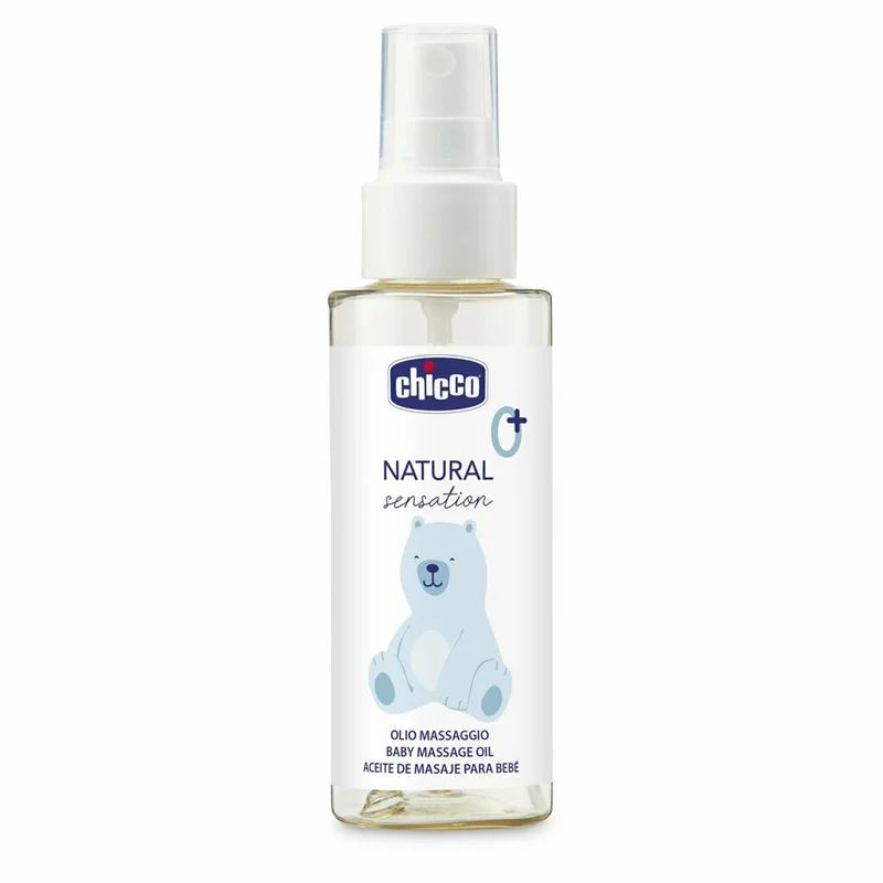 Ulei pentru masaj, Chicco, Cu ulei de migdala si vitamina E, Potrivita si pentru piele uscata, Testata dermatologic, Utilizare zilnica, 100 ml, 0 luni+