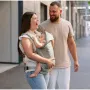 Marsupiu bebe, Babymoov, Moov & Boost Sistem de purtare transformabil in Booster, creat in colaborare cu medici kinetoterapeuti, Verde salvie - 2