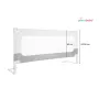 Bariera protectie pat, Primabobo, Velvo, Rabatabila, Instalare usoara, Inaltime reglabila 69-80 cm, Lungime 140 cm, Cu plasa respirabila, Sistem unic de pliere, Conform EN71, Alb/Gri - 4