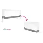 Bariera protectie pat, Primabobo, Velvo, Rabatabila, Instalare usoara, Inaltime reglabila 69-80 cm, Lungime 140 cm, Cu plasa respirabila, Sistem unic de pliere, Conform EN71, Alb/Gri - 5