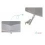 Bariera protectie pat, Primabobo, Velvo, Rabatabila, Instalare usoara, Inaltime reglabila 69-80 cm, Lungime 140 cm, Cu plasa respirabila, Sistem unic de pliere, Conform EN71, Alb/Gri - 7