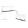 Bariera protectie pat, Primabobo, Velvo, Rabatabila, Instalare usoara, Inaltime reglabila 69-80 cm, Lungime 180 cm, Cu plasa respirabila, Sistem unic de pliere, Conform EN71, Alb/Gri - 4