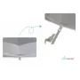 Bariera protectie pat, Primabobo, Velvo, Rabatabila, Instalare usoara, Inaltime reglabila 69-80 cm, Lungime 180 cm, Cu plasa respirabila, Sistem unic de pliere, Conform EN71, Alb/Gri - 6