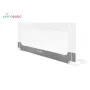 Bariera protectie pat, Primabobo, Velvo, Rabatabila, Instalare usoara, Inaltime reglabila 69-80 cm, Lungime 180 cm, Cu plasa respirabila, Sistem unic de pliere, Conform EN71, Alb/Gri - 9
