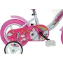 Bicicleta cu pedale, Dino Bikes, Unicorn, Cu roti ajutatoare, 10 inch, Pana la 30 kg, 2 ani+, Multicolor - 11