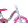 Bicicleta cu pedale, Dino Bikes, Unicorn, Cu roti ajutatoare, 10 inch, Pana la 30 kg, 2 ani+, Multicolor - 12