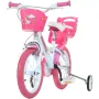 Bicicleta cu pedale, Dino Bikes, Unicorn, Cu roti ajutatoare, Cu cosulet frontal, Cu cosulet pentru papusi, 16 inch, Pana la 60 kg, 5 ani+, Multicolor - 11
