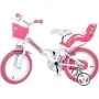 Bicicleta cu pedale, Dino Bikes, Unicorn, Cu roti ajutatoare, Cu cosulet frontal, Cu cosulet pentru papusi, 16 inch, Pana la 60 kg, 5 ani+, Multicolor - 12