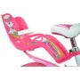 Bicicleta cu pedale, Dino Bikes, Unicorn, Cu roti ajutatoare, Cu cosulet frontal, Cu cosulet pentru papusi, 16 inch, Pana la 60 kg, 5 ani+, Multicolor - 22