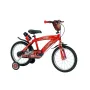 Bicicleta pentru copii, Huffy, Cars, 16 inch, Cu roti ajutatoare si suport pentru sticla de apa, Rosu - 1