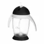 Cana de apa, Bocioland, Cu pai si manere, 300 ml, 6 luni+, Black - 1