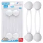 Set 2 sisteme de siguranta, Bocioland, Multifunctionale, Flexibile, Pentru sertare, Dulapuri, Frigider, Alb - 2