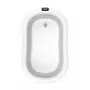 Cadita pliabila, Primabobo, Genua Premium, Cu termometru, dop si suport anatomic, Conform cu standardul european de securitate EN71, 80 x 50 x 22, Gri - 13